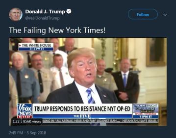 Trump Tweet - Failing NYT - 2018-09-05
